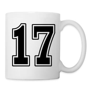 17! Le chiffre 17 ! Variante pour produits lumineux ! - Mug blanc - blanc - Droite