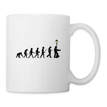 Entwicklung Mensch Evolution Smartphone Crash - Tasse - Weiß - Rechts