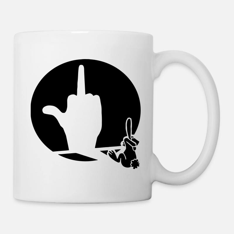 Ombre de lapin (couleur personnalisable) - Mug blanc - blanc