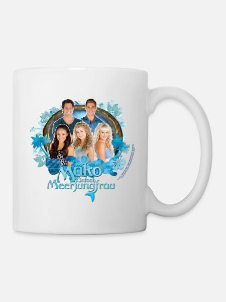 Mako Einfach Meerjungfrau Gruppe - Tasse - Weiß