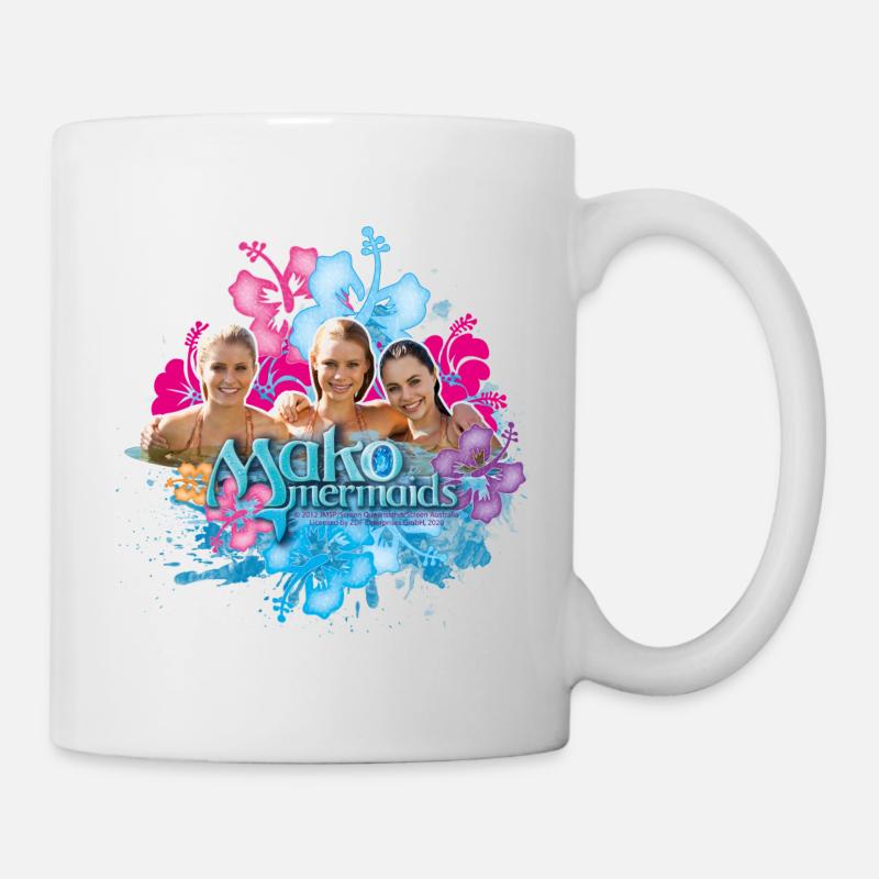 Mako Einfach Meerjungfrau Sirena, Lyla, Nixie - Tasse - Weiß