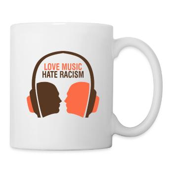 Amour Musique déteste Racisme Anti Racisme Tolérance - Mug blanc - blanc - Droite