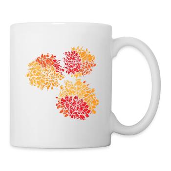 Flowers with floral pattern - Mug - white - Right