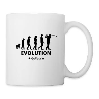 Evolution - Golfer - Tasse - Weiß - Rechts