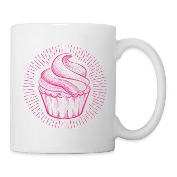Desserts, Cakes, Muffins, Cherries - Tasse - Weiß - Rechts