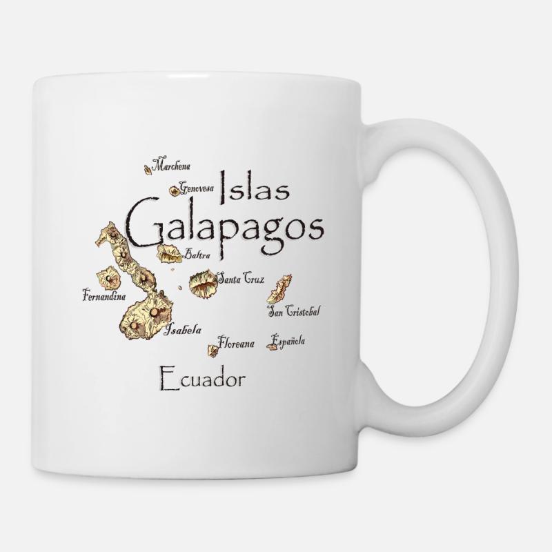 Galapagos map 1 - Mug - white