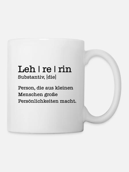Lehrerin Geschenk Student Schule - Tasse - Weiß