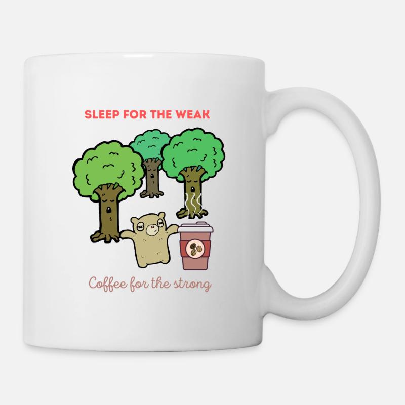 Café pour l'ours fort - Mug blanc - blanc