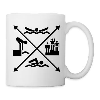 schwimmen - Tasse - Weiß - Rechts