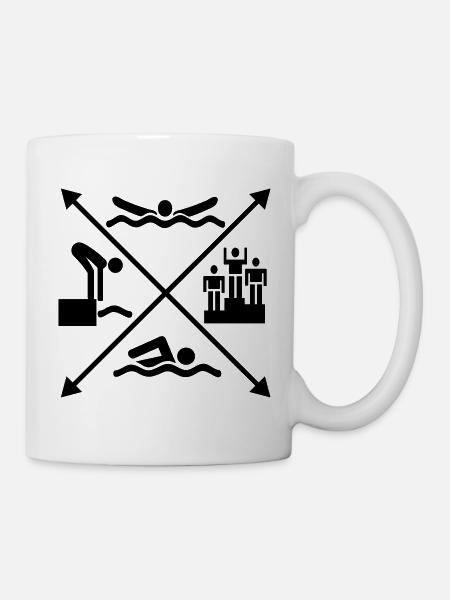 schwimmen - Tasse - Weiß