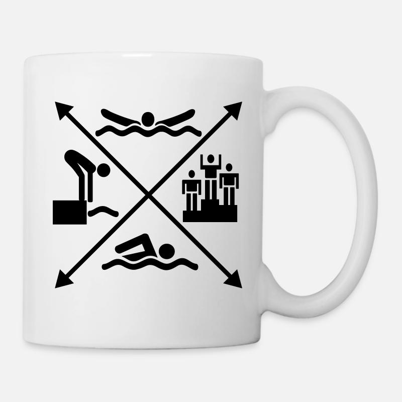 schwimmen - Tasse - Weiß