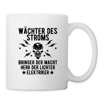 Wächter der Stroms Elektriker Elektroniker Strom - Tasse - Weiß - Rechts