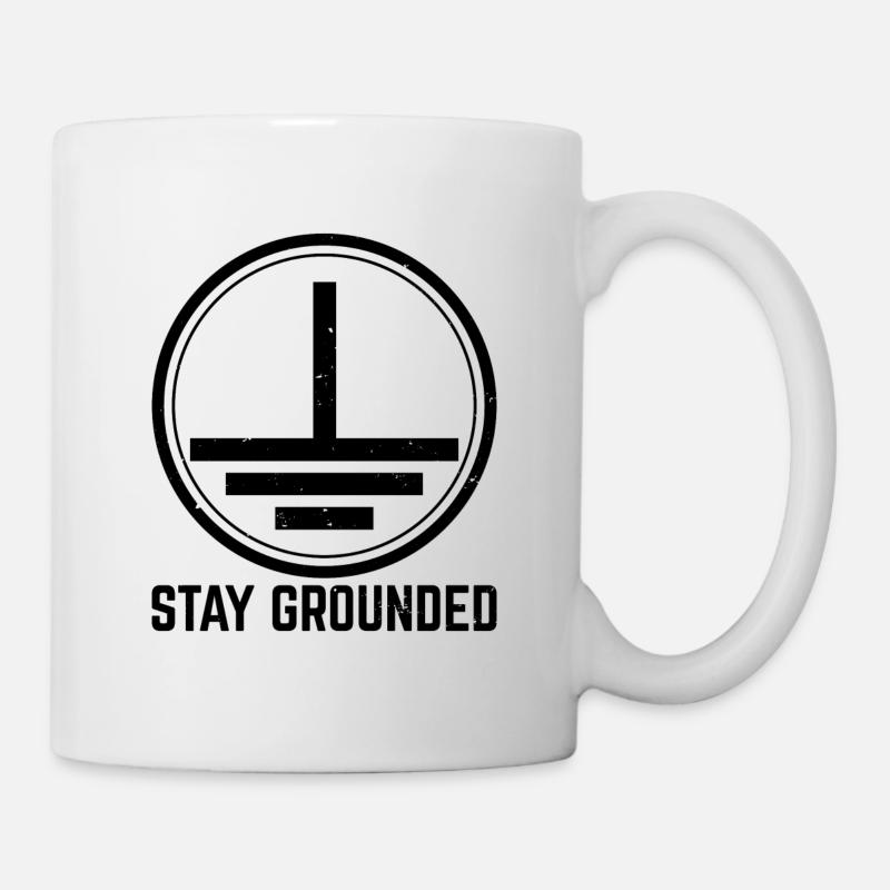 Restez à la terre Électricien Électricien Technicien en électronique - Mug blanc - blanc