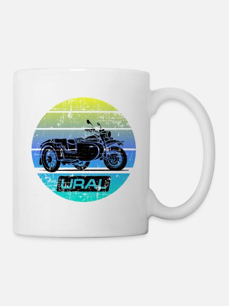 Art Ural Dnepr USSR Motorrad - Tasse - Weiß