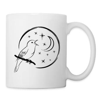 singing nightingale / singing bird - Mug - white - Right