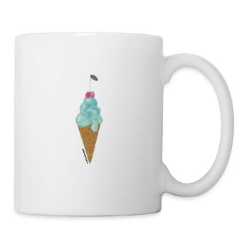 Eis - Tasse - Weiß - Rechts