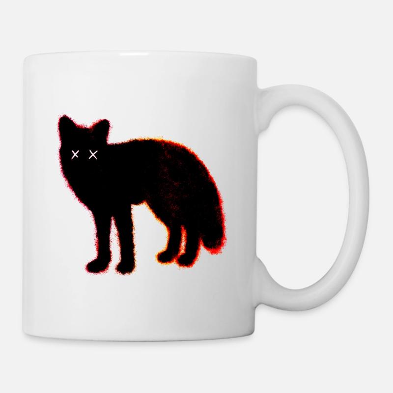Dead Black Fox - Tasse - Weiß