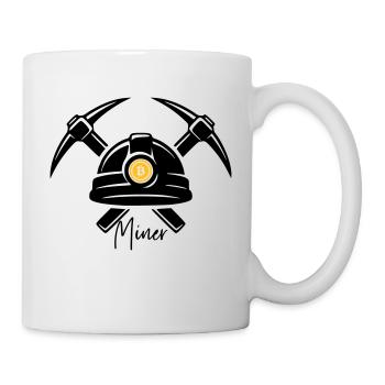 MINER Mining blockchain crypro Bit pièces d'argent - Mug blanc - blanc - Droite