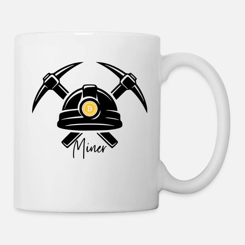 MINER Mining blockchain crypro Bit coins money - Mug - white