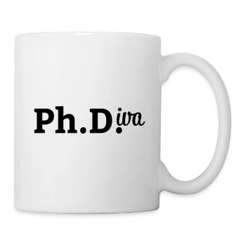 Phd diva docteur disant cadeau - Mug blanc - blanc - Droite
