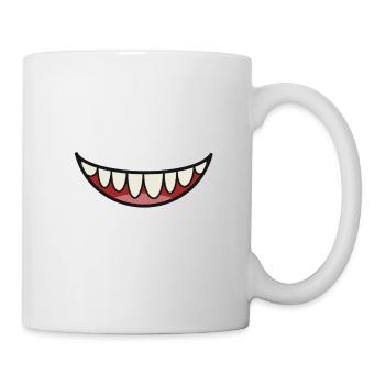 laugh mouth with teeth - Mug - white - Right