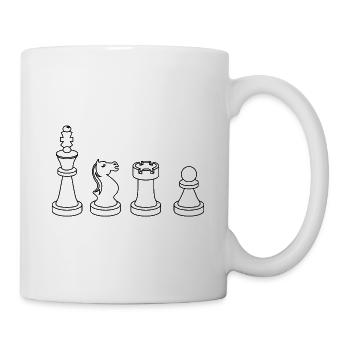 Schach - Tasse - Weiß - Rechts