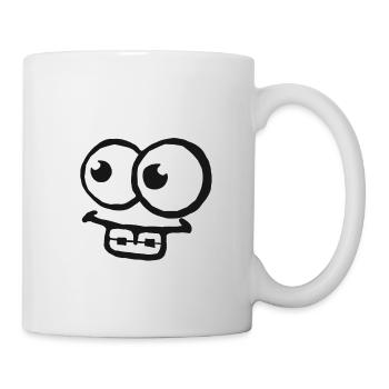 Zahnspange Gesicht Zähne Zahn Spange Geschenk - Tasse - Weiß - Rechts