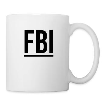 Einfaches helles FBI shirt Karneval - Tasse - Weiß - Rechts
