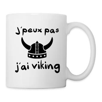 J'peux pas j'ai viking excuse pour voir une serie - Mug blanc - blanc - Droite