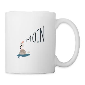 Moin Möwe - Tasse - Weiß - Rechts