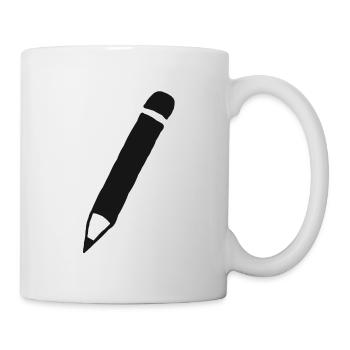 Stift Kunst Schule Bleistift Stifte malen Geschenk - Tasse - Weiß - Rechts