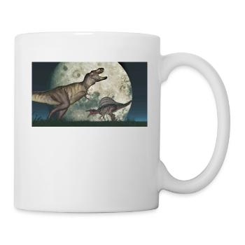 Tyrannosaurus Rex et Spinosaurus - Mug blanc - blanc - Droite
