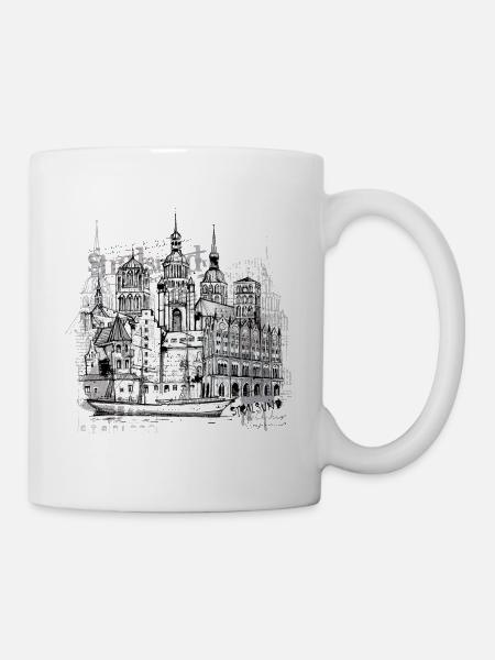 Stralsund Illustration - Tasse - Weiß