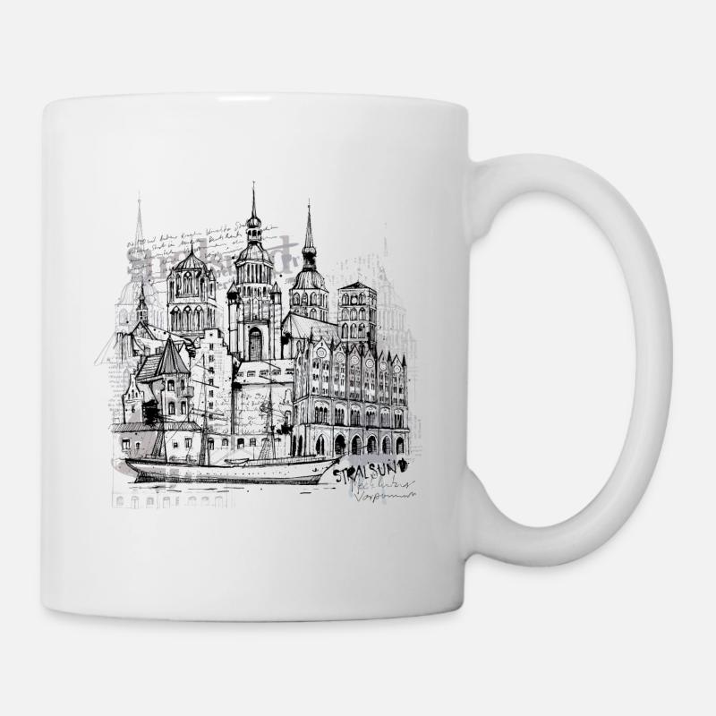 Stralsund Illustration - Tasse - Weiß
