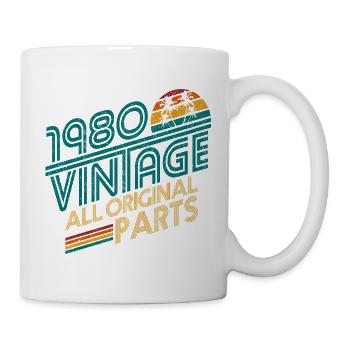 1980 Vintage Birthday Gift Idea - Mug - white - Right