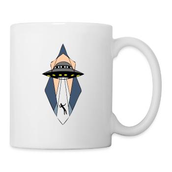 UFO Alien Spaceship - Außerirdisch Cool - Tasse - Weiß - Rechts
