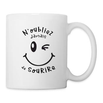 N'oubliez jamais de sourire - Mug blanc - blanc - Droite