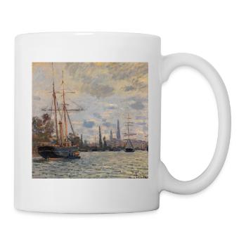 Claude Monet: Die Seine bei Rouen, 1874 - Tasse - Weiß - Rechts