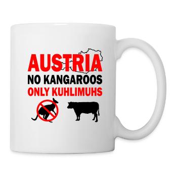 Austria no kangaroos only kuhlimuhs Geschenk - Tasse - Weiß - Rechts