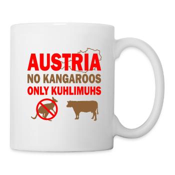 Austria no kangaroos only kuhlimuhs Geschenk - Tasse - Weiß - Rechts