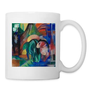 Franz Marc: Three horses at the forest water, 1913 - Mug - white - Right