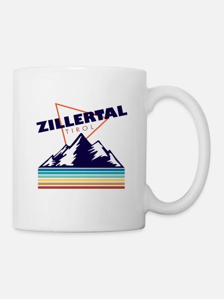 Zillertal Tirol Geschenk Österreich Lederhose - Tasse - Weiß