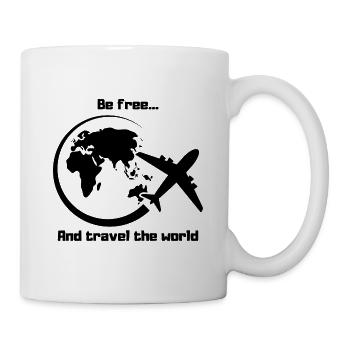 Voyage - Travel - Be free... And travel the world - Mug blanc - blanc - Droite