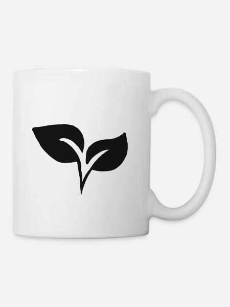 Blätter Natur Geschenk Blatt Gärtner Garten - Tasse - Weiß