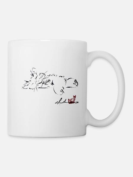 SCHLAFENDE KATZE - Tasse - Weiß