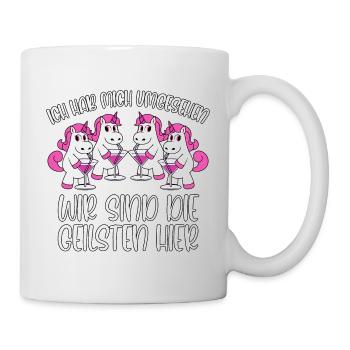 Mallorca Sprüche Einhorn Party Die Geilsten hier - Tasse - Weiß - Rechts