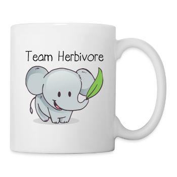 Équipe végétalienne Herbivore - Mug blanc - blanc - Droite