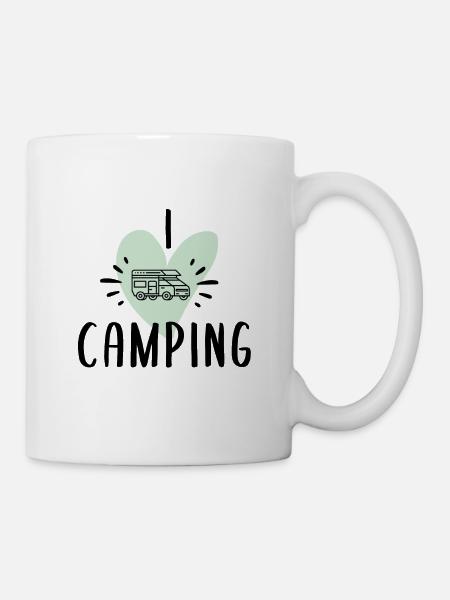 I love Camping - Tasse - Weiß