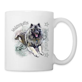Wolfsspitz Shirt Accessoires - Keeshond Seelenhund - Tasse - Weiß - Rechts