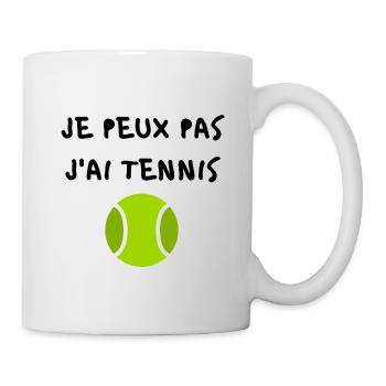 JE PEUX PAS J'AI TENNIS - Mug blanc - blanc - Droite